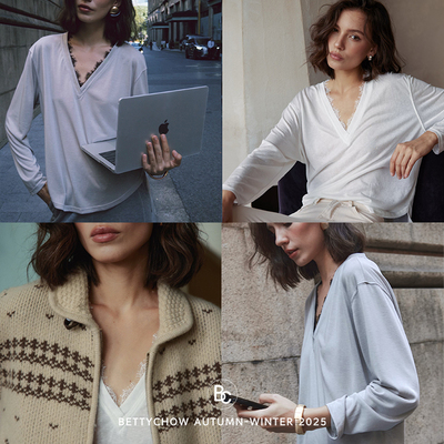 天丝莱赛尔蕾丝长袖打底衫