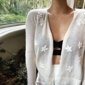 Vintage绣花奶白薄开衫 女2020新款 薄款 BettyChow 夏季 防晒衣