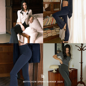 显瘦时髦长裤 Bettychow 晓星氨纶云朵亲肤高弹提臀高腰竹炭喇叭裤