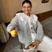 Bettychow 惊喜特价 超仙超美梦幻亮片中长羊驼毛灰色白色外套