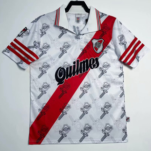 复刻版1996-97赛季阿根廷河床主场复古老款球衣 怀旧短袖足球服男