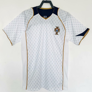 复刻版2004年葡萄牙客场复古老款球衣 C罗菲戈鲁伊科斯塔足球服男