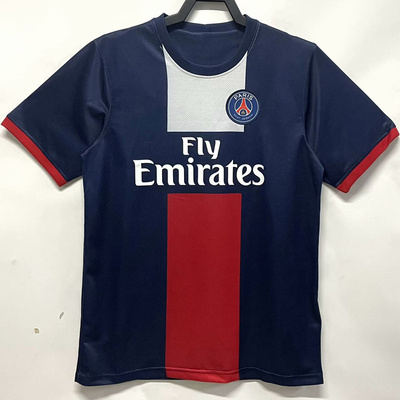 复刻版2013-14赛季巴黎主场复古老款球衣 伊布小贝卡瓦尼足球服男