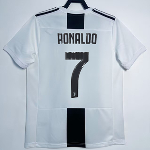 复刻版2018-19赛季尤文主场复古老款球衣 7号罗纳尔多足球服短袖