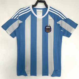 复刻版2010年世界杯阿根廷主场复古老款球衣 10号梅西足球服男款