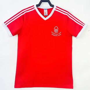 复刻版1977-80赛季诺丁汉森林主场复古老款球衣 短袖怀旧足球服男