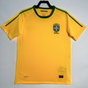 复刻版2010年世界杯巴西队主客场复古老款球衣10号卡卡足球服短袖