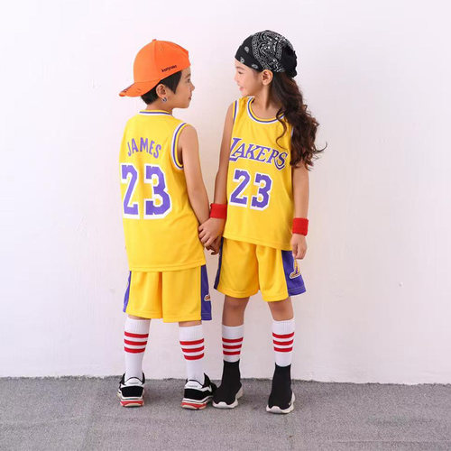 科比24号球衣定制湖人东契奇詹姆斯23库里30儿童篮球服套装训练服