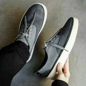 男生新款 免系带懒人鞋 小众潮流美式 板鞋 乐福鞋 软底休闲鞋 皮面潮鞋