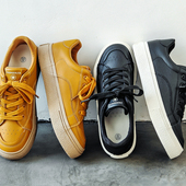 休闲黄色皮质潮流皮面白色百搭潮鞋 板鞋 简约夏季 透气时尚 男鞋 新款