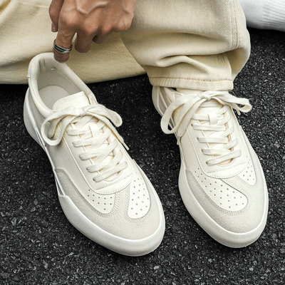 板鞋男鞋2025新款德训鞋软底轻便百搭时尚美式潮流青年厚底休闲鞋