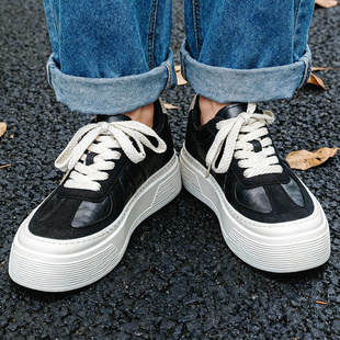 德训鞋男款夏季复古美式厚底设计高级感小众国潮软底百搭学生板鞋