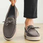 豆豆鞋 英伦轻便高端法式 夏季 男士 单鞋 软底休闲一脚蹬帆船鞋 乐福鞋