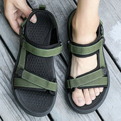 男士 夏季 轻便软底休闲防滑厚底开车青年罗马凉拖鞋 凉鞋 越南沙滩鞋