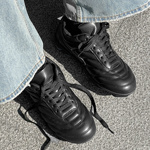 拳击鞋男鞋子黑色德训鞋复古板鞋美式通勤平底2026新款休闲赛车鞋