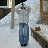 茧型牛仔 休闲百搭水洗牛仔裤 2025设计感秋季 Our2 新款 时尚 女款