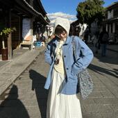 Our2时尚 复古上衣 外套2025新款 设计感宽松做旧水洗工装 牛仔衬衫