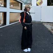 拼接格纹套装 Our2 百搭休闲运动卫衣长裤 设计感时尚 女 卫衣套装