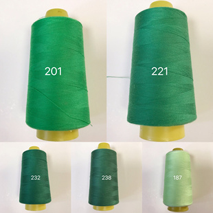 涤纶缝纫线家用工业缝衣服手缝线机线宝塔线402细线绿色系列