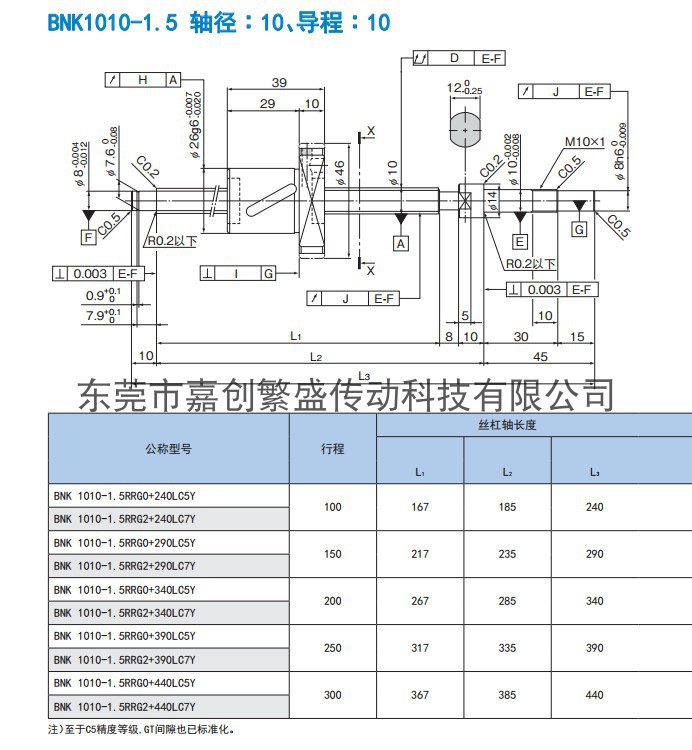 THK滚珠丝杆 BNK1010-1.5RRG0+240LC5Y BNK1010-1.5RRG2+240LC7Y-封面