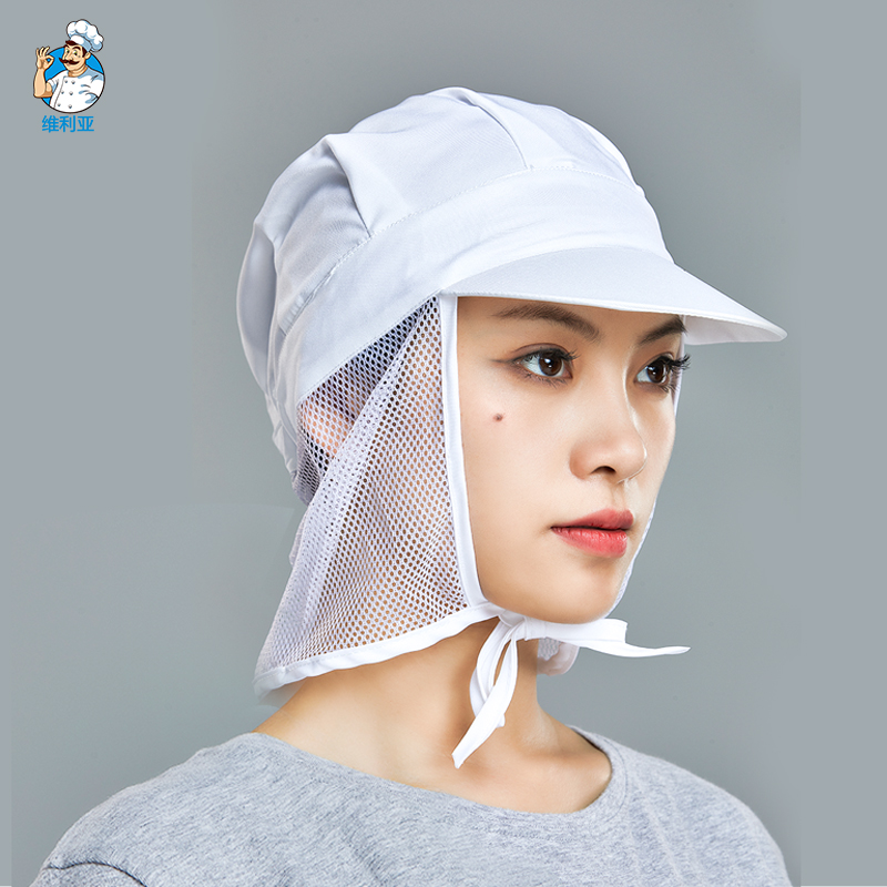 车间白色男女通用夏季防掉工作帽