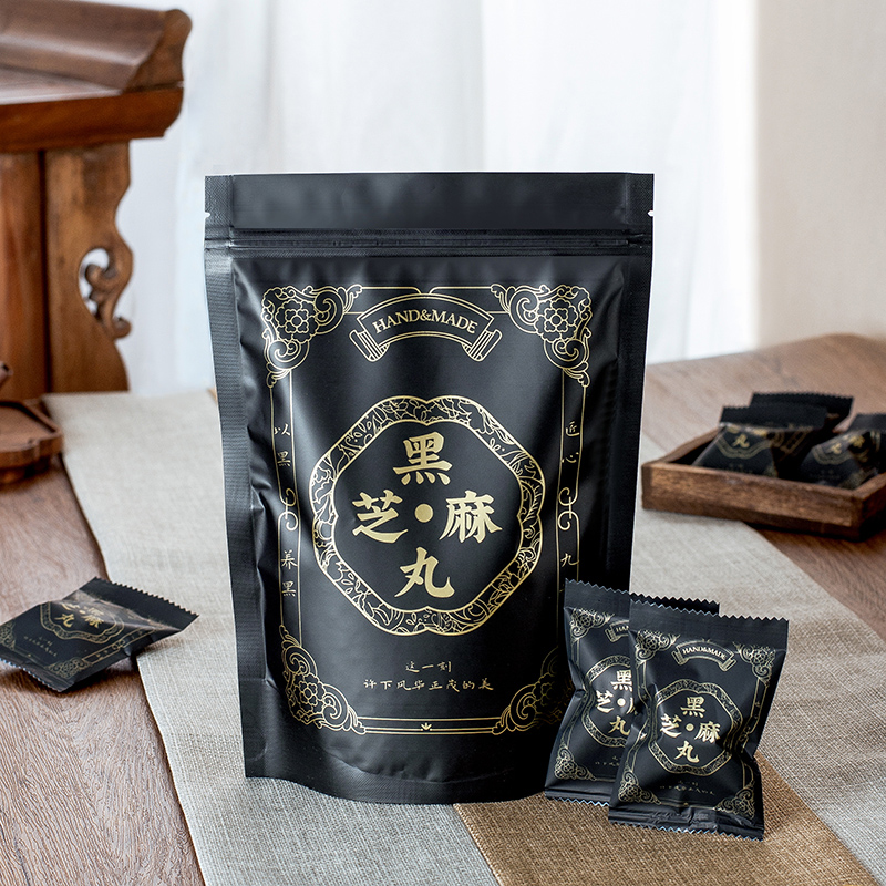 有素故宫芳华阿胶黑芝麻丸包装袋
