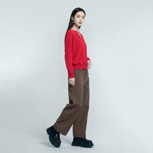 2026夏新款女装宽松工装裤时尚阔腿裤女直筒春秋百搭镰刀裤487393