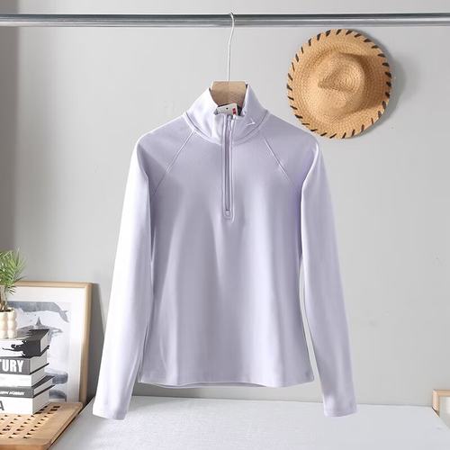 弹力摇粒绒半拉链套头衫