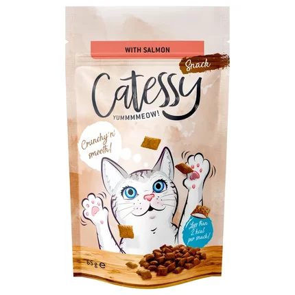 德国Catessy 酥脆夹心猫零食65g互动零食训练奖励猫条解馋磨牙