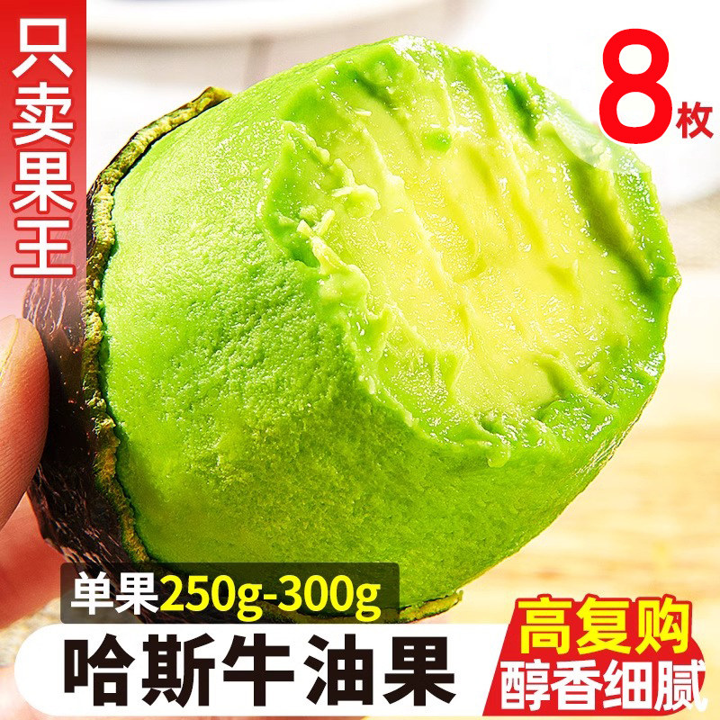 进口牛油果哈斯鳄梨新鲜水果8枚云南即食正当季熟透酪梨整箱包邮