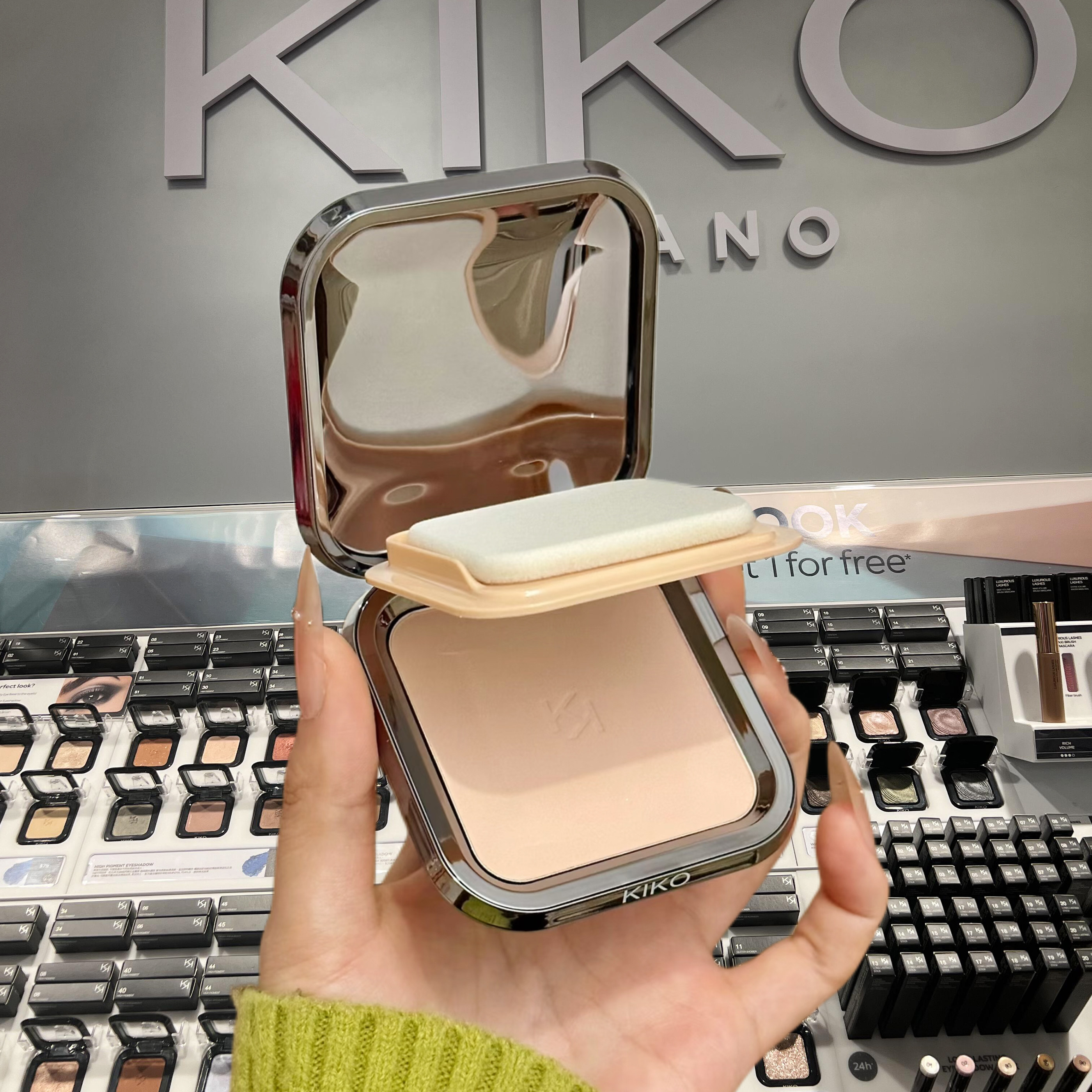 意大利KIKO干湿两用防晒粉饼定妆底妆散粉补妆油皮