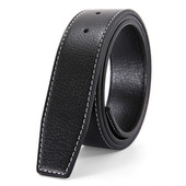 无头皮带男真皮不带头打孔腰带条头层牛皮平滑扣带身针扣不带扣