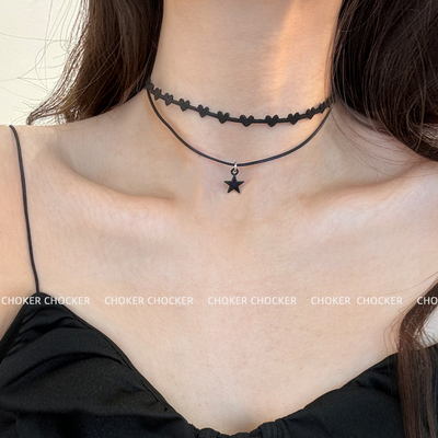 双层甜酷Y2K颈链choker
