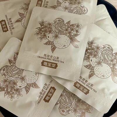 粤宝堂新会陈皮福鼎白茶小方框200克散装办公室茶 花蜜香官方正品