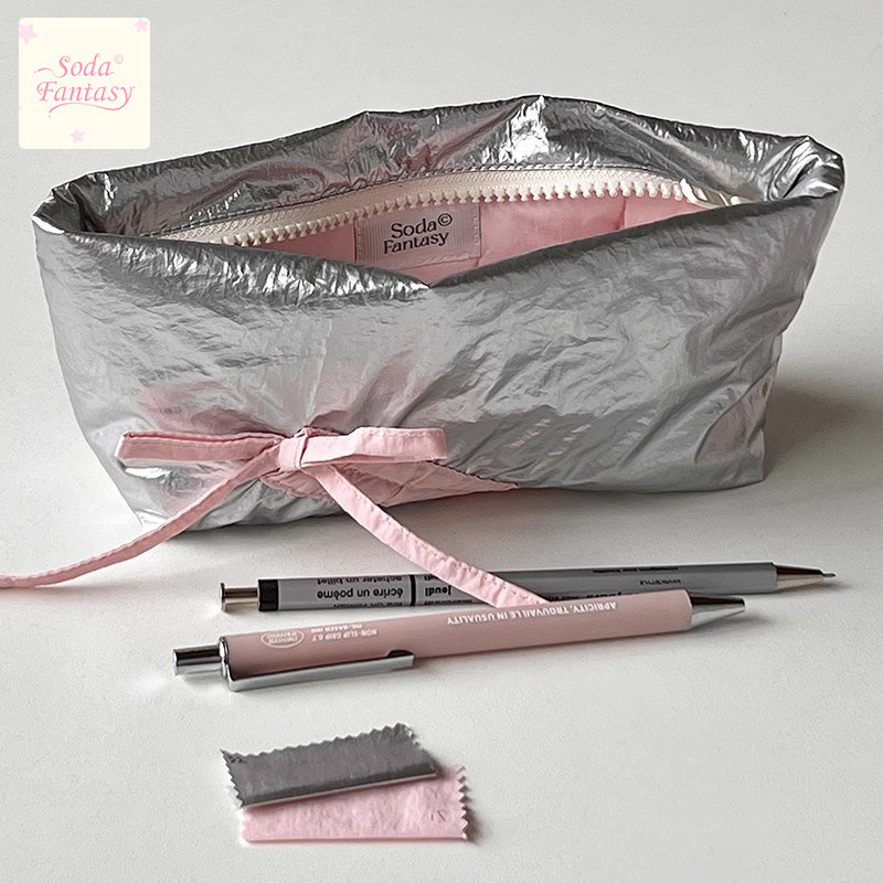 汽水幻想笔袋女生芭蕾风蝴蝶结大容量小学生文具收纳袋新款设计感小众便携式简约多功能铅笔袋加厚儿童文具盒,文具电教/文化用品/商务用品,笔袋,淘宝优惠券,粉丝福利购,淘宝优惠卷