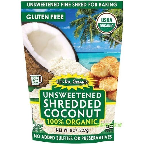 生酮Edward Sons Shredded Coconut椰蓉无麸质低碳水无糖烘焙椰丝