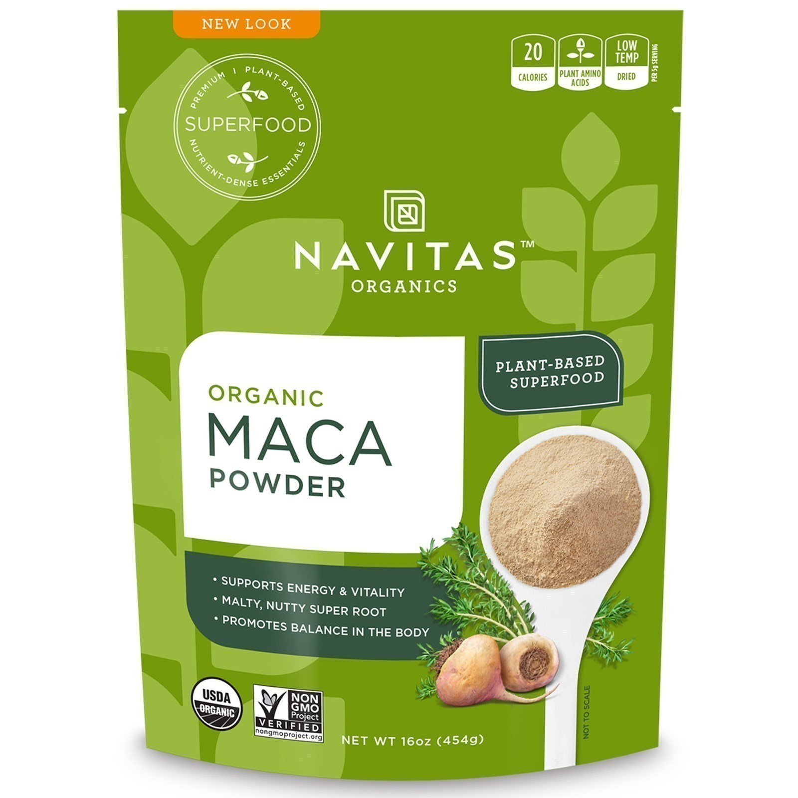 Navitas美国进口玛咖粉Maca秘鲁纯玛卡增强能量活力无麸质冲饮粉