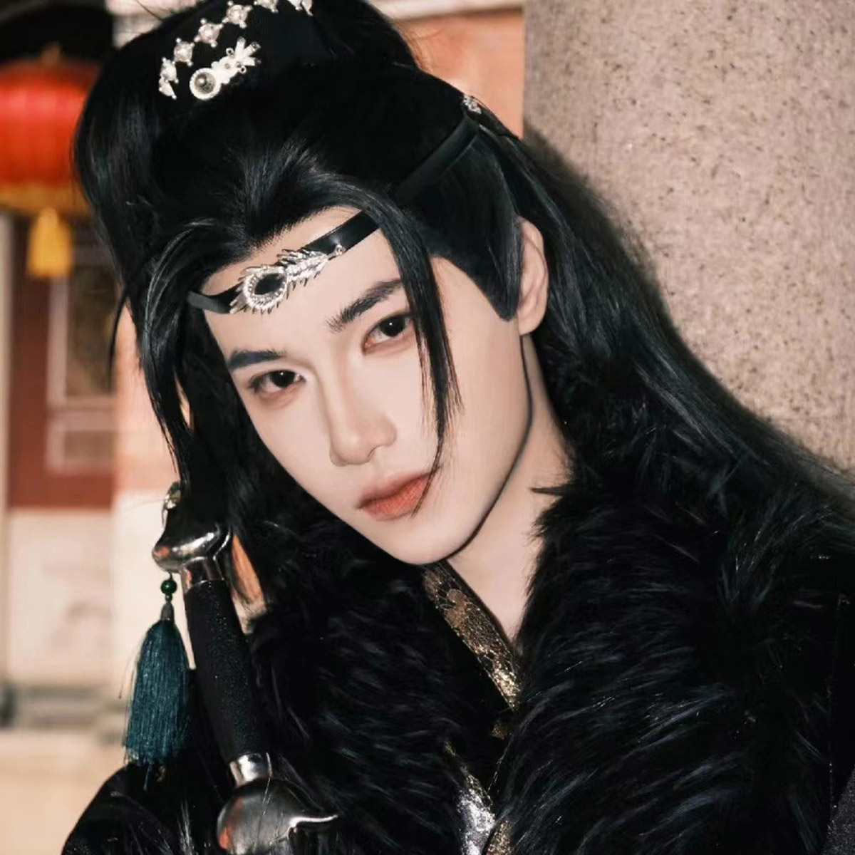 古风汉服抹额合金羽毛饰品