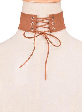 欧美时尚项圈项链粉色黑色