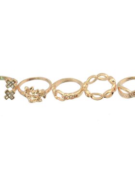 时尚简约莱茵石银色戒指水钻镶嵌一圈金属指环开口可调节手饰