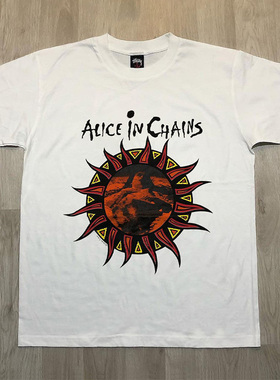 Alice in Chains爱丽丝囚徒乐队太阳神hiphop嘻哈摇滚复古短袖T恤