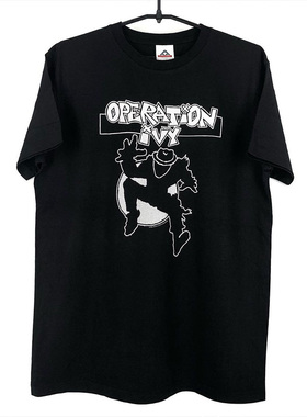 Operation Ivy西海岸乐队朋克摇滚短袖美式复古chic嘻哈纯棉T恤潮