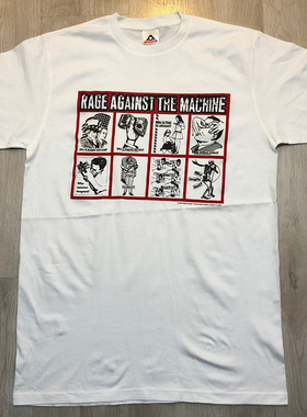 Rage Against the Machine反抗机器乐队美式复古高街纯棉短袖T恤