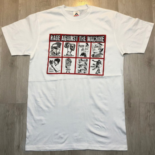Rage Against the Machine反抗机器乐队美式复古高街纯棉短袖T恤