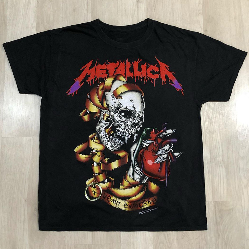 Metallica金属乐队复古摇滚短袖
