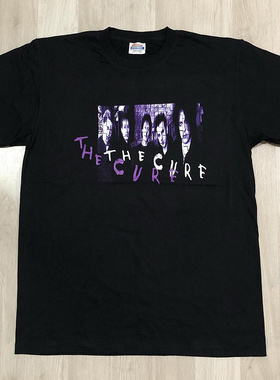 The Cure治愈乐队另类摇滚欧美复古VTG高街潮牌小领口短袖T恤男女