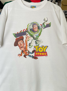ToyStory玩具总动员巴斯光年卡通动漫vintage高街潮牌短袖T恤男女
