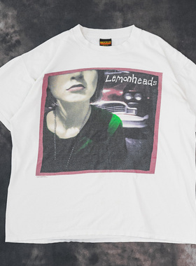 Lemonheads乐队摇滚美式复古vintage高街潮牌纯棉短袖t恤男女同款