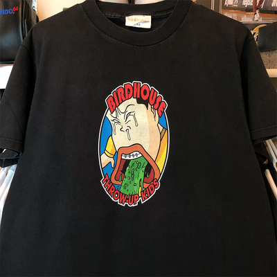 Birdhouse滑板卡通印花短袖T恤