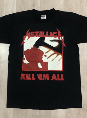 METALLICA金属乐队美式复古摇滚vintage高街潮牌重磅纯棉短袖t恤